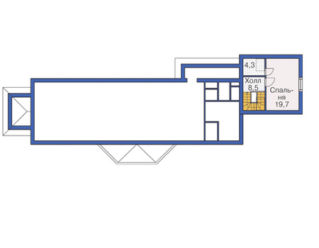 Планировка мансардного этажа :: Проект дома из кирпича 37-65