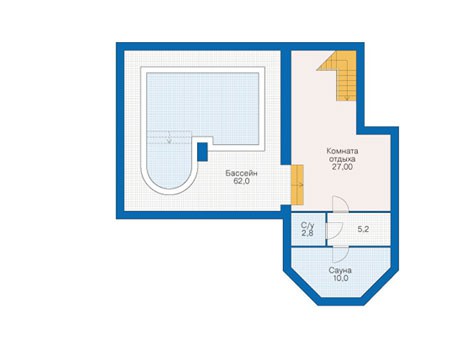 Планировка цокольного этажа :: Проект дома из кирпича 39-31
