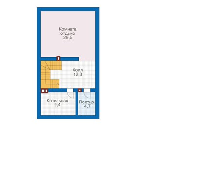 Планировка цокольного этажа :: Проект дома из кирпича 39-34