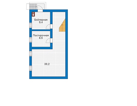 Планировка цокольного этажа :: Проект дома из кирпича 39-75