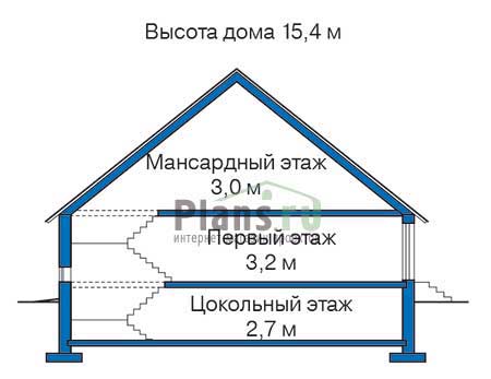 Высота этажей в проекте дома из кирпича 35-04