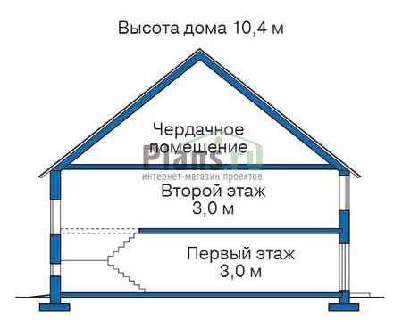 Высота этажей в проекте дома из кирпича 35-77