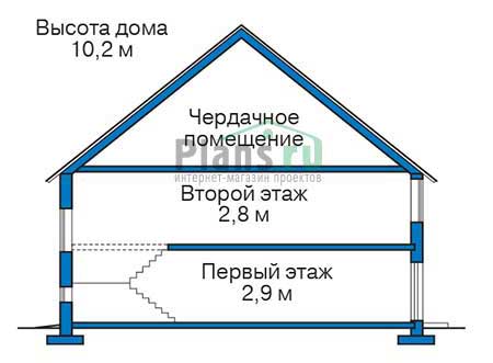Высота этажей в проекте дома из кирпича 39-06