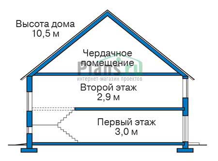 Высота этажей в проекте дома из кирпича 39-54