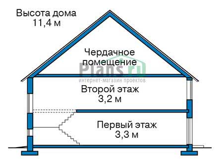 Высота этажей в проекте дома из кирпича 39-90