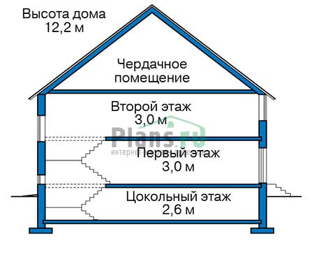 Высота этажей в проекте дома из кирпича 40-11