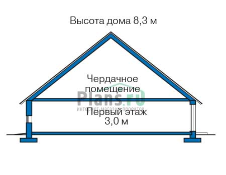 Высота этажей в проекте дома из кирпича 40-51