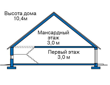 Высота этажей в проекте дома из кирпича 40-74