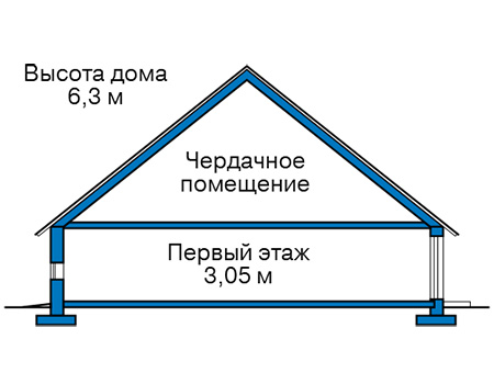 Высота этажей в проекте дома из кирпича 41-45