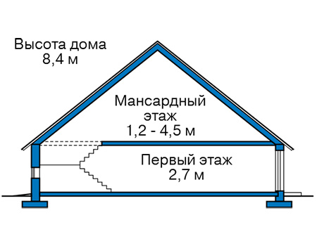 Высота этажей в проекте дома из кирпича 43-17