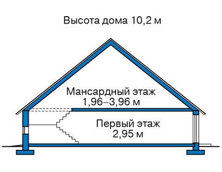 Высота этажей в проекте дома из кирпича 43-27