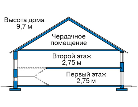 Высота этажей в проекте дома из кирпича 46-18