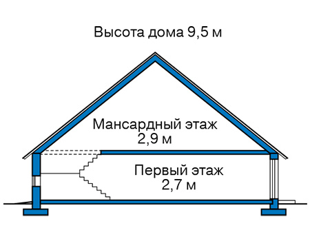 Высота этажей в проекте дома из кирпича 48-46