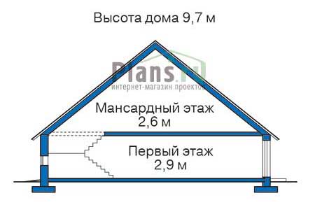 Высота этажей в проекте дома из газобетона 52-47