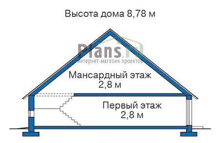 Высота этажей в проекте дома из газобетона 53-71