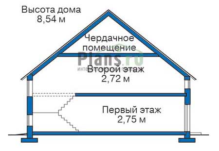 Высота этажей в проекте дома из газобетона 53-97