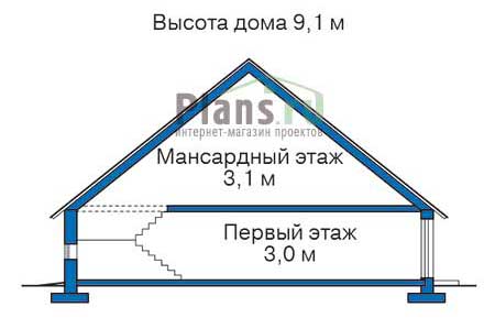 Высота этажей в проекте дома из кирпича 70-42