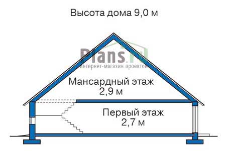 Высота этажей в проекте дома из кирпича 71-61