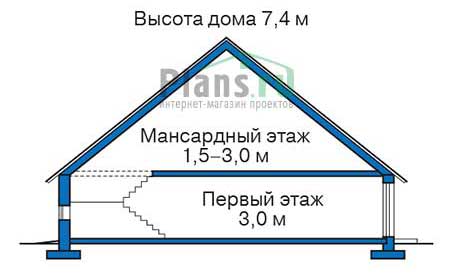 Высота этажей в проекте дома из кирпича 72-12