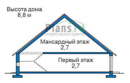 Высота этажей в проекте дома из кирпича 73-10