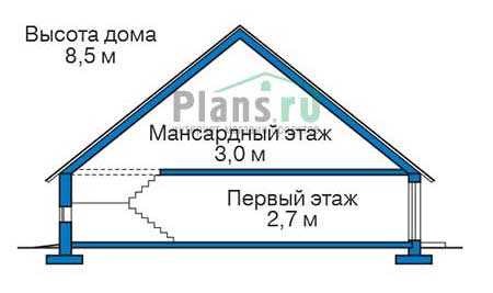 Высота этажей в проекте дома из кирпича 73-49