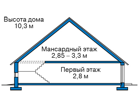 Высота этажей в проекте дома из кирпича 73-78