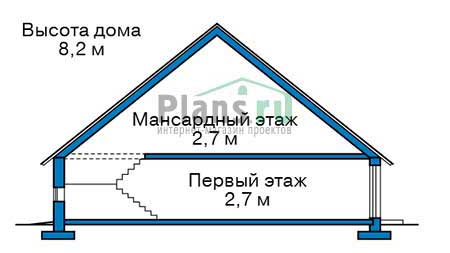 Высота этажей в проекте дома из кирпича 73-95