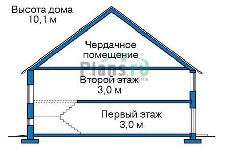Высота этажей в проекте дома из кирпича 74-03
