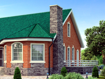 Одноэтажные дома с камином