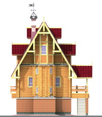 Изображение фасада 3 :: Проект коттеджа 10-40