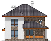Изображение фасада 2 :: Проект коттеджа 40-80