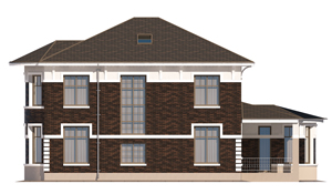 Изображение фасада 3 :: Проект коттеджа 45-00