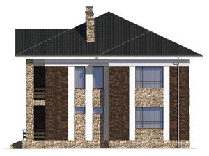 Изображение фасада 3 :: Проект коттеджа 47-29