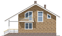 Изображение фасада 3 :: Проект коттеджа 48-91