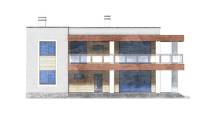 Изображение фасада 3 :: Проект коттеджа 49-30