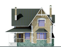 Изображение фасада 1 :: Проект коттеджа 51-29