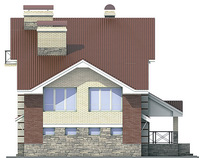 Изображение фасада 4 :: Проект коттеджа 53-74