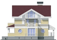 Изображение фасада 3 :: Проект коттеджа 55-04