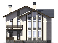 Изображение фасада 1 :: Проект коттеджа 56-33