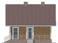 Изображение фасада 4 :: Проект коттеджа 58-94
