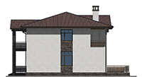 Изображение фасада 4 :: Проект коттеджа 59-01