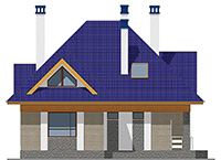 Изображение фасада 2 :: Проект коттеджа 59-12