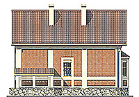 Изображение фасада 3 :: Проект коттеджа 59-23