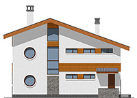 Изображение фасада 3 :: Проект коттеджа 59-49