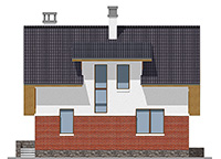 Изображение фасада 2 :: Проект коттеджа 59-62