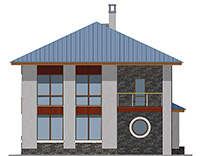 Изображение фасада 2 :: Проект коттеджа 59-71