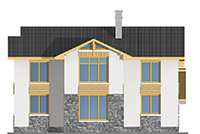 Изображение фасада 3 :: Проект коттеджа 59-75