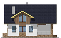 Изображение фасада 2 :: Проект коттеджа 59-76