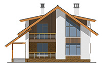 Изображение фасада 1 :: Проект коттеджа 60-06