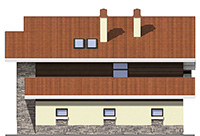 Изображение фасада 3 :: Проект коттеджа 60-45